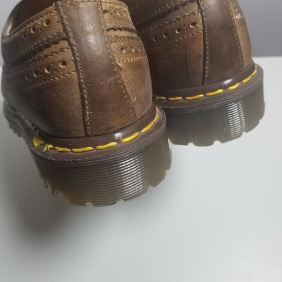 VTG 90s Mens DR MARTENS 3989 Brown Wingtip Shoes Y2K, Preppy, Academia Sz 7 main image 16